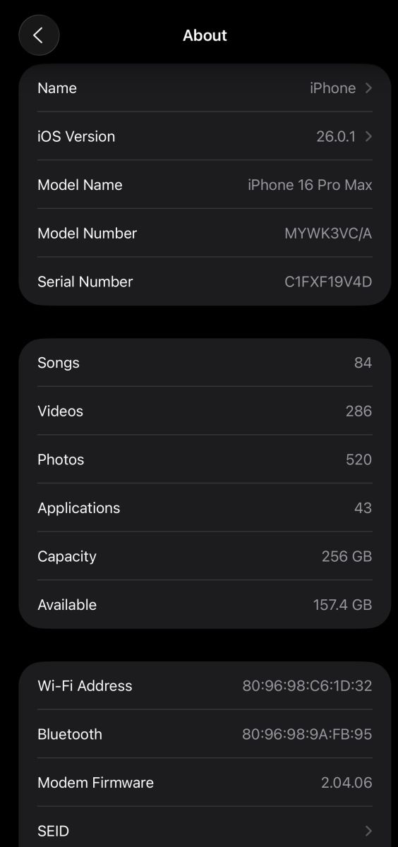 iPhone 16 Pro Max 256 Go, comme neuf