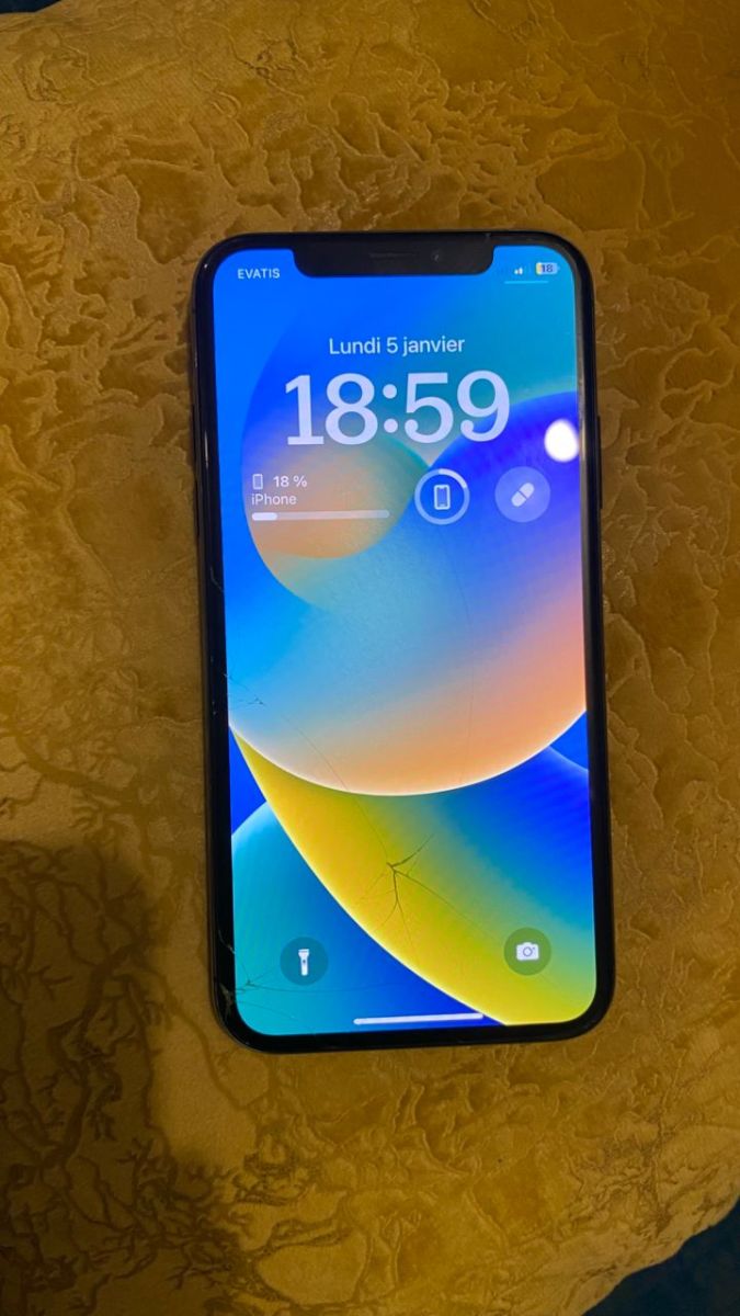 iPhone XS 256 Go, batterie 74%, en bon état