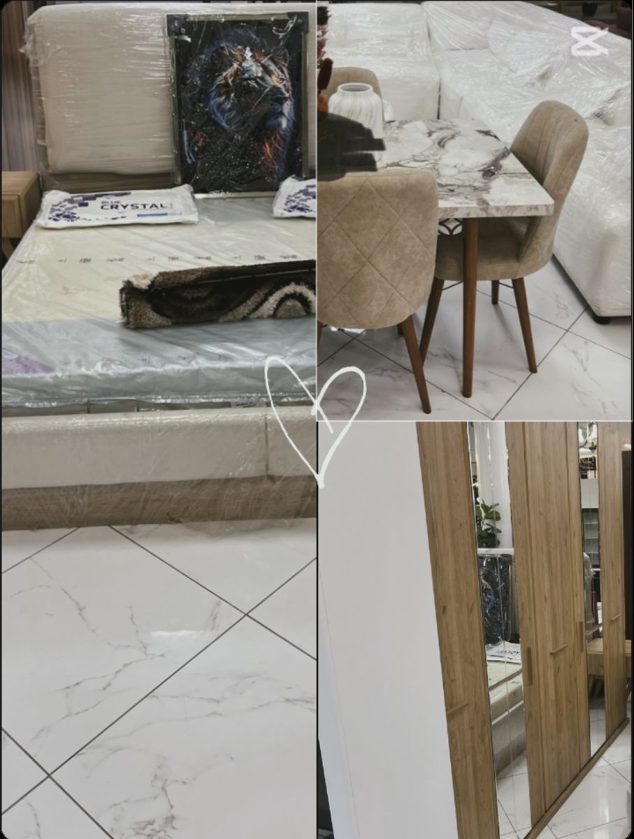 Chambre et salon neufs à vendre + table à manger et chaises