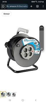 Rallonge d\'origine noire 25m, légèrement négociable