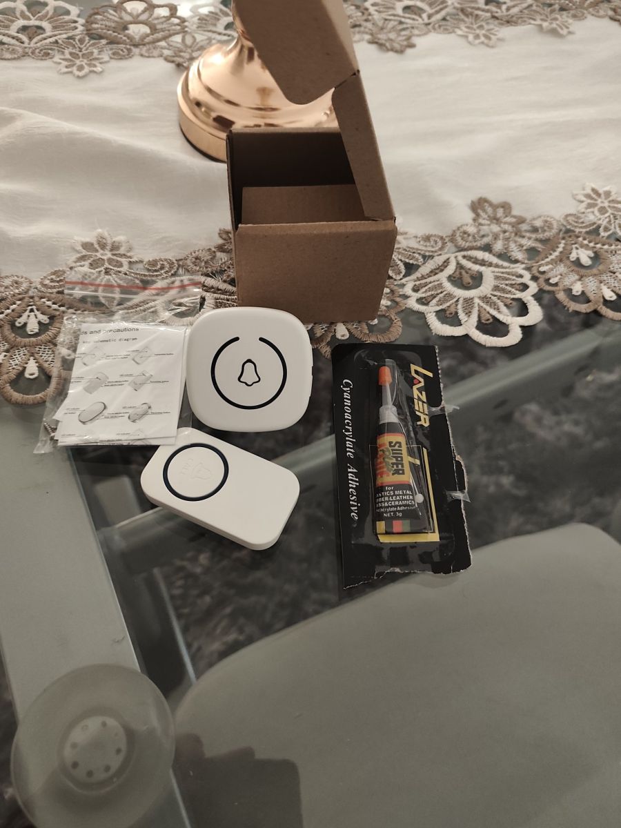 Sonnettes sans fil avec batterie et colle