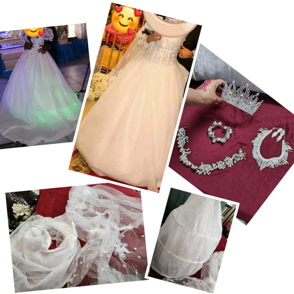 Robe blanche avec accessoire, comme neuf