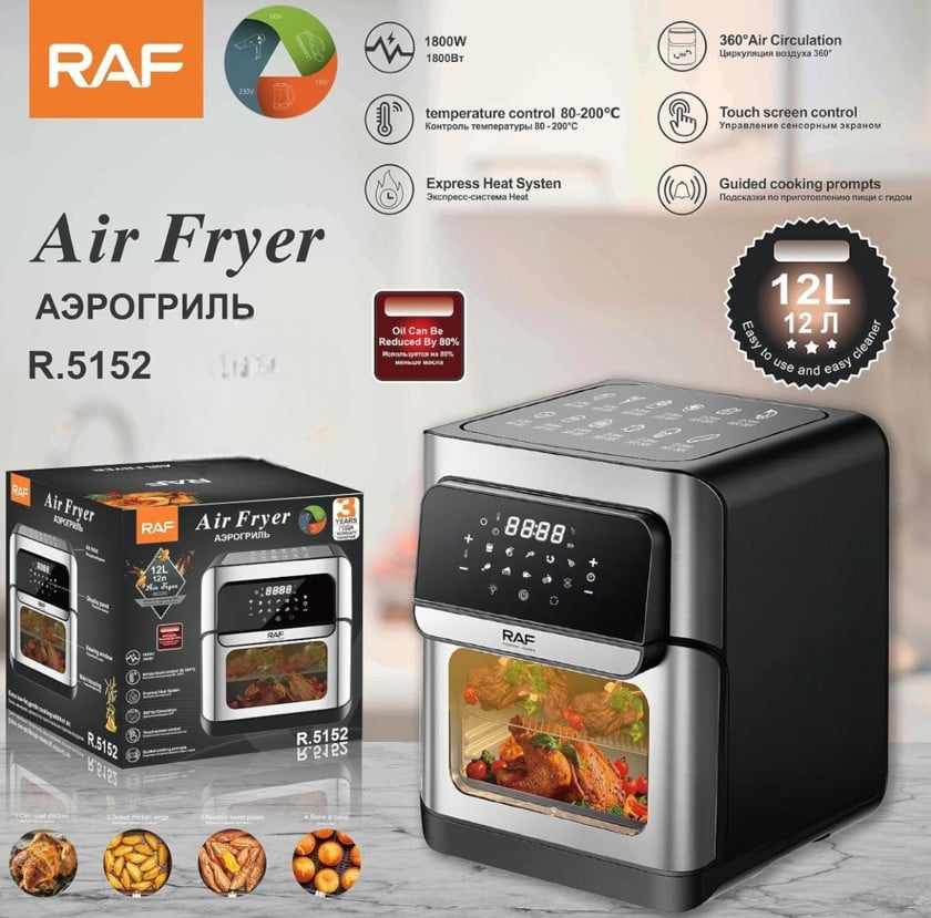 Mini four RAF 12L sans huile pour une cuisine saine