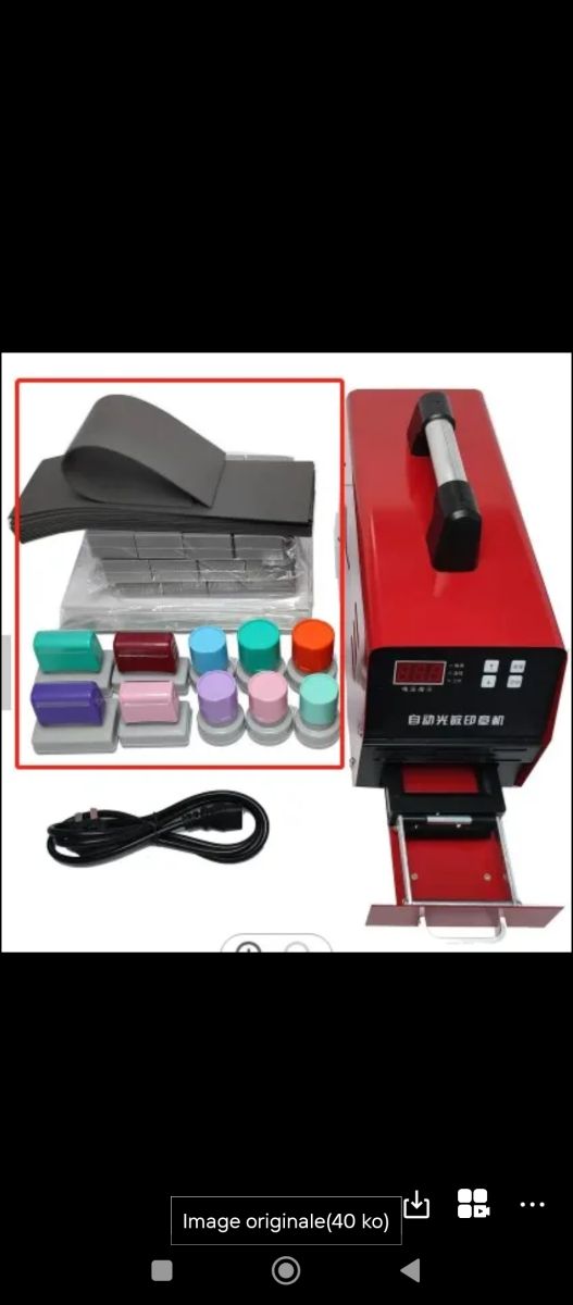 Machine à tampon avec flash, simple et rapide