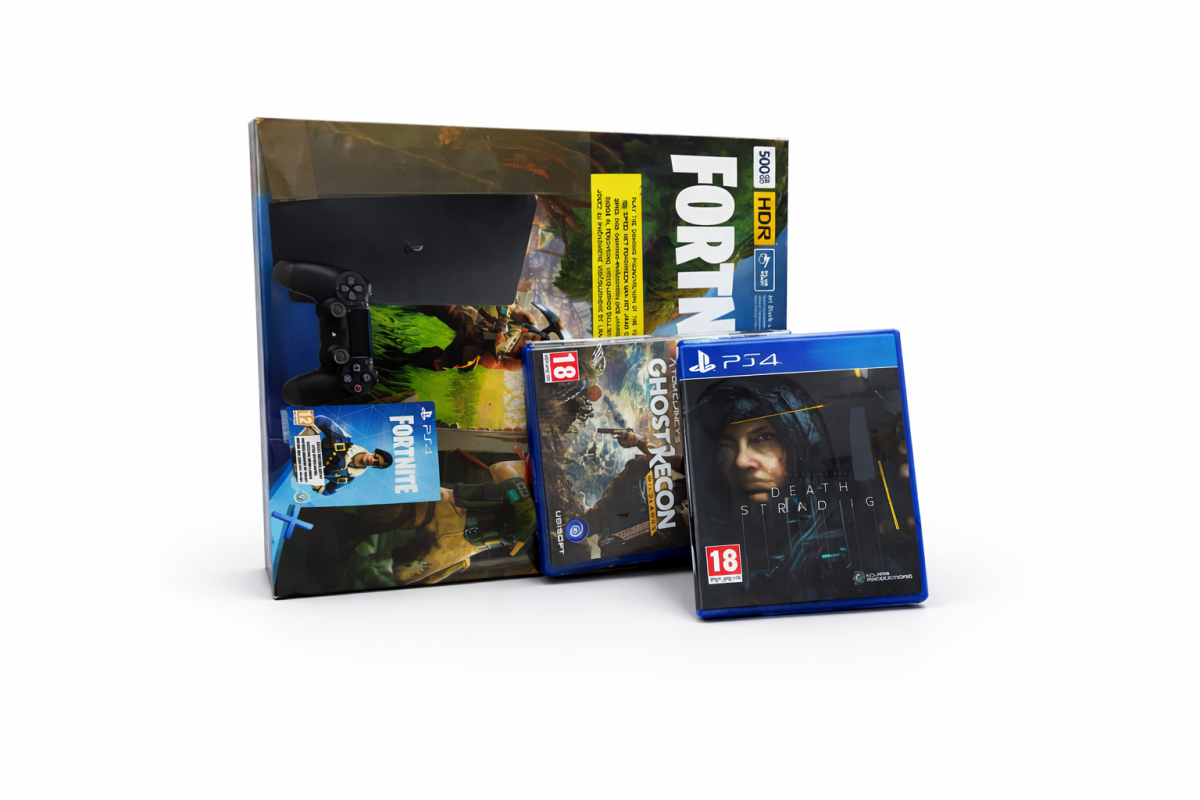 PS4 Slim 500GB + 6 jeux inclus, manette DualShock 4