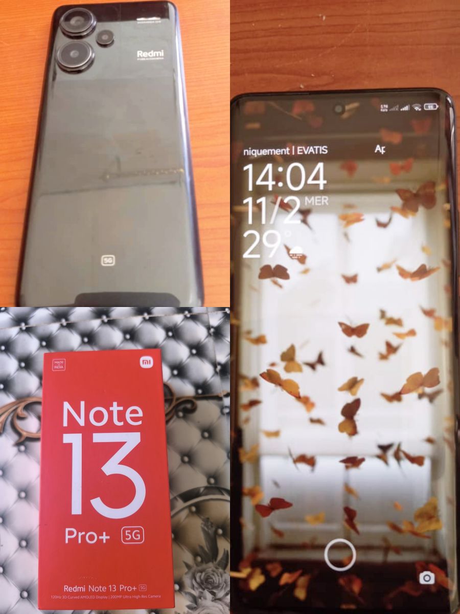 Redmi 13 Pro+ 5G, 256 Go, 8+4 Go RAM, Batterie OK