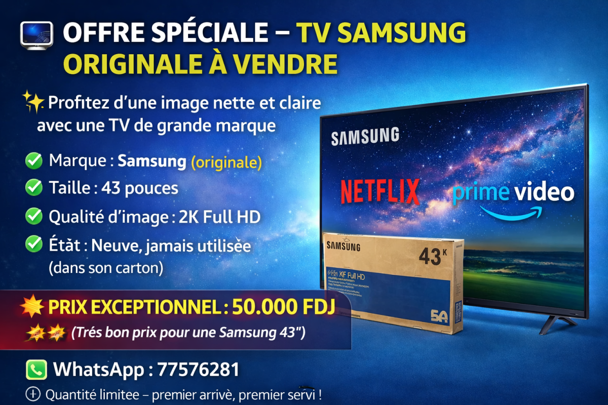 TV Samsung 43 neuve, bon qualité