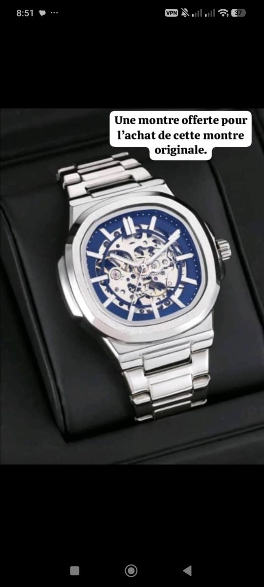 Montre automatique, livraison gratuite