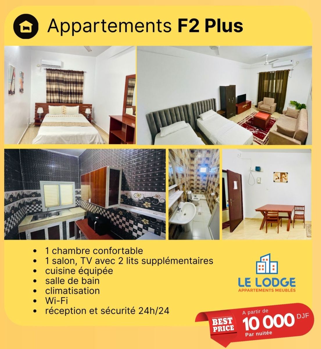 Appartements meublés avec services hôteliers, Djibouti
