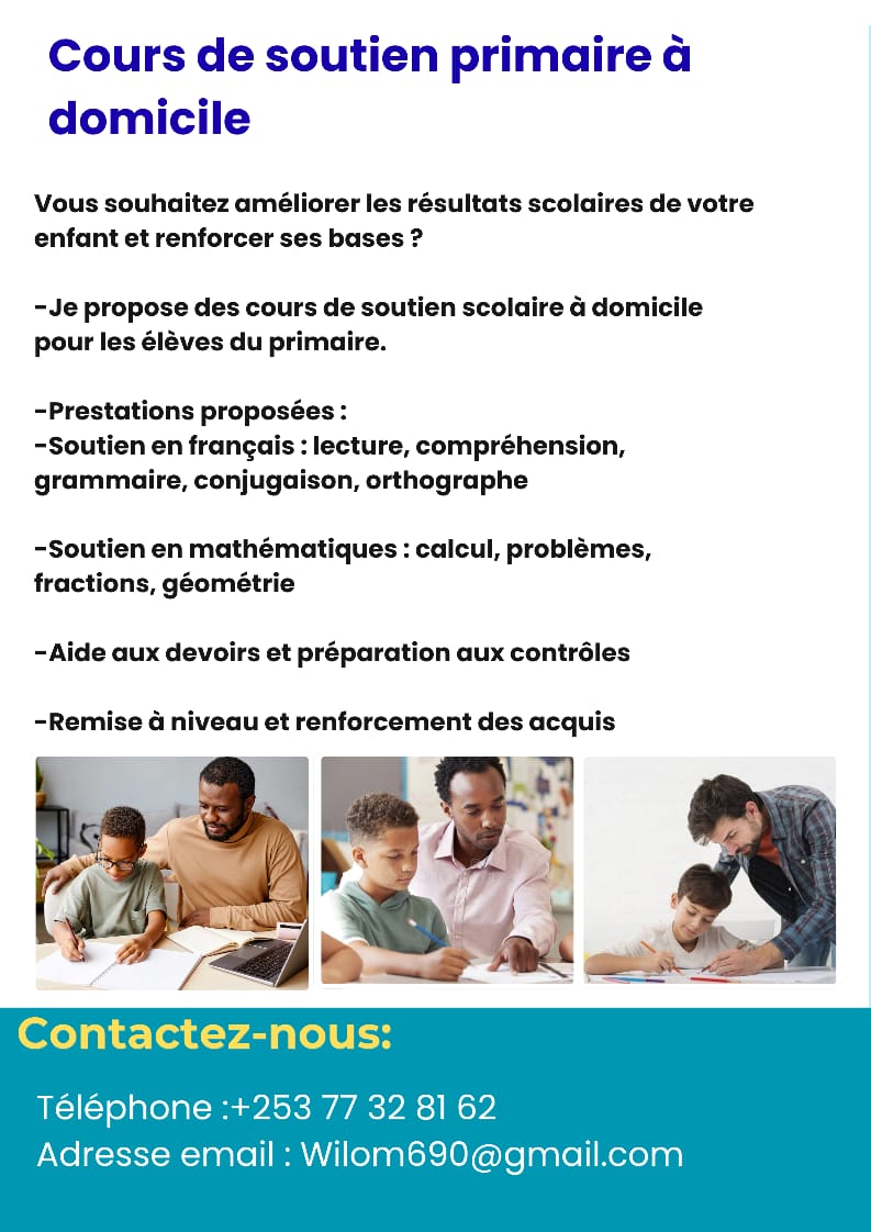Soutien scolaire personnalisé à domicile - Maternelle et Primaire