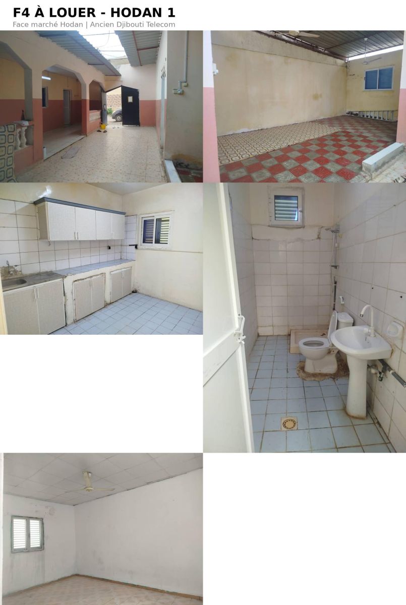 Maison F4 avec cour intérieure à Hodan 1, quartier vivant et pratique