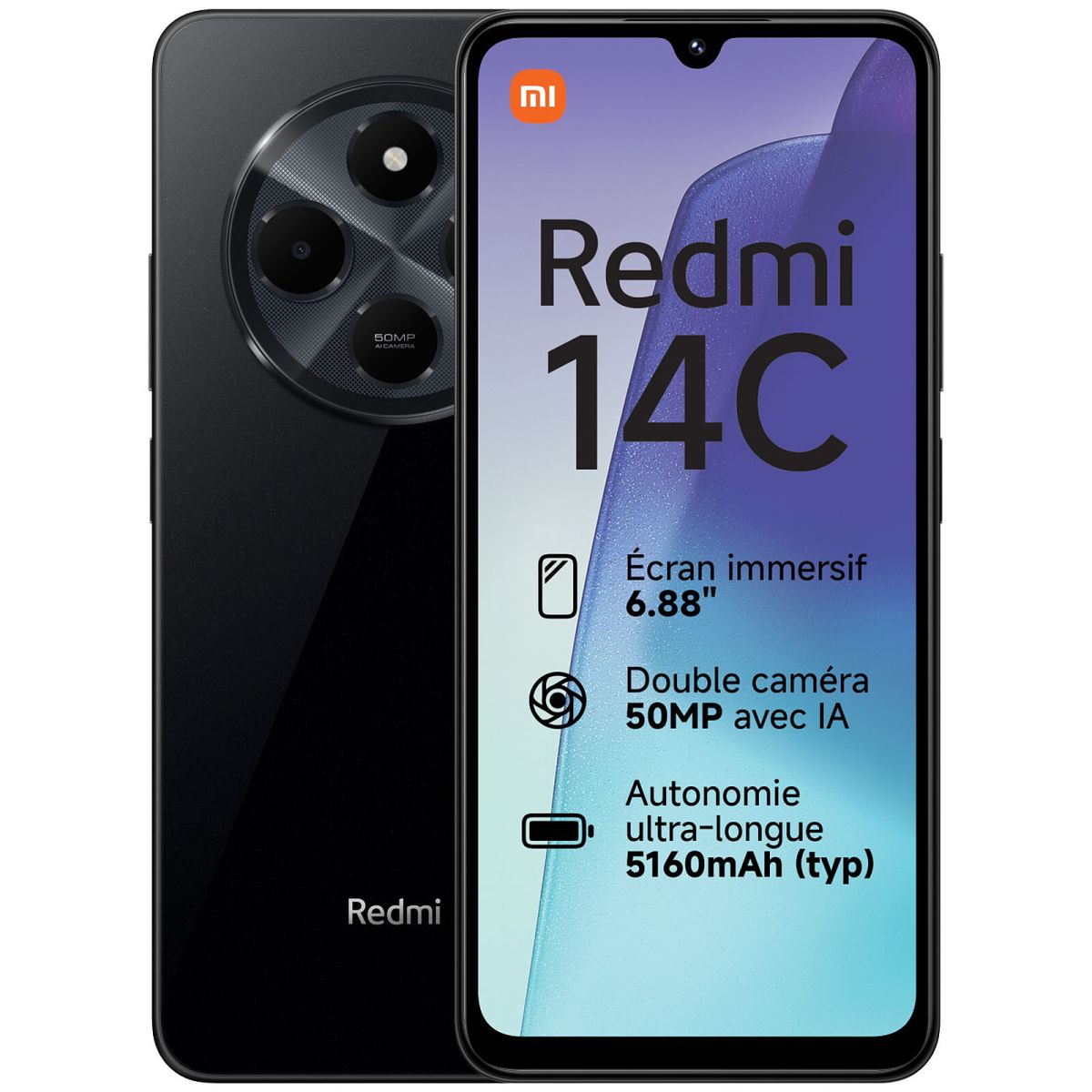 Xiaomi Redmi 14C, écran LCD, 256 Go de stockage, 8 Go de RAM