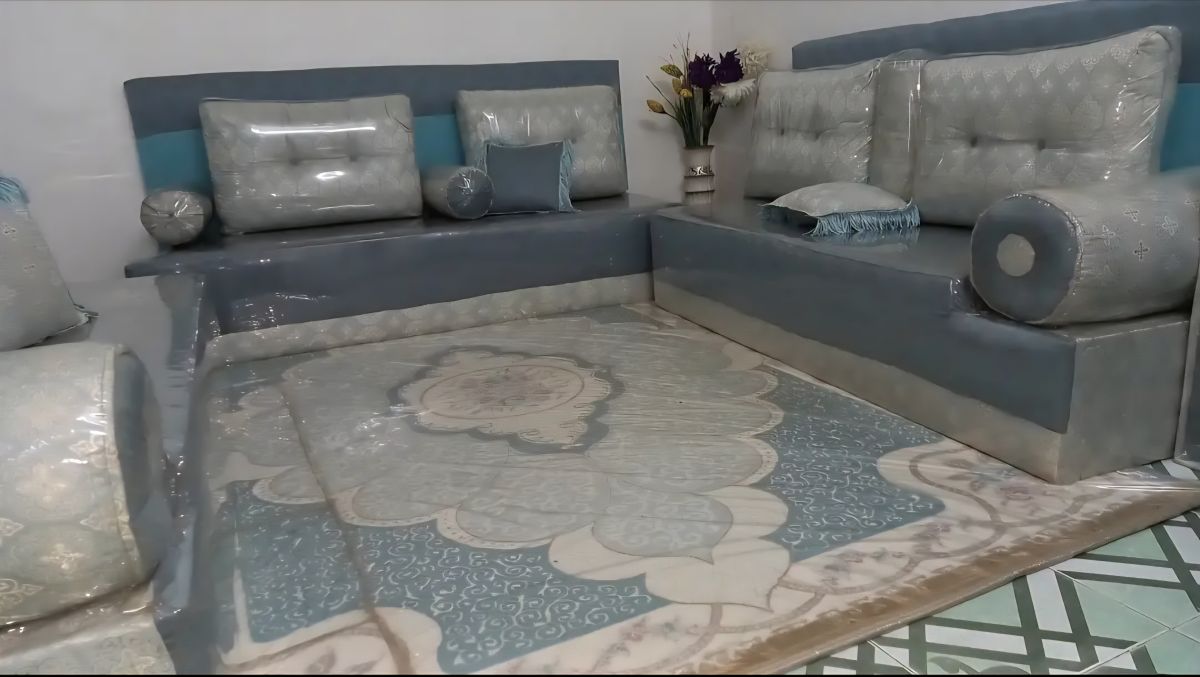 Salon moderne élégant et confortable, très bon état