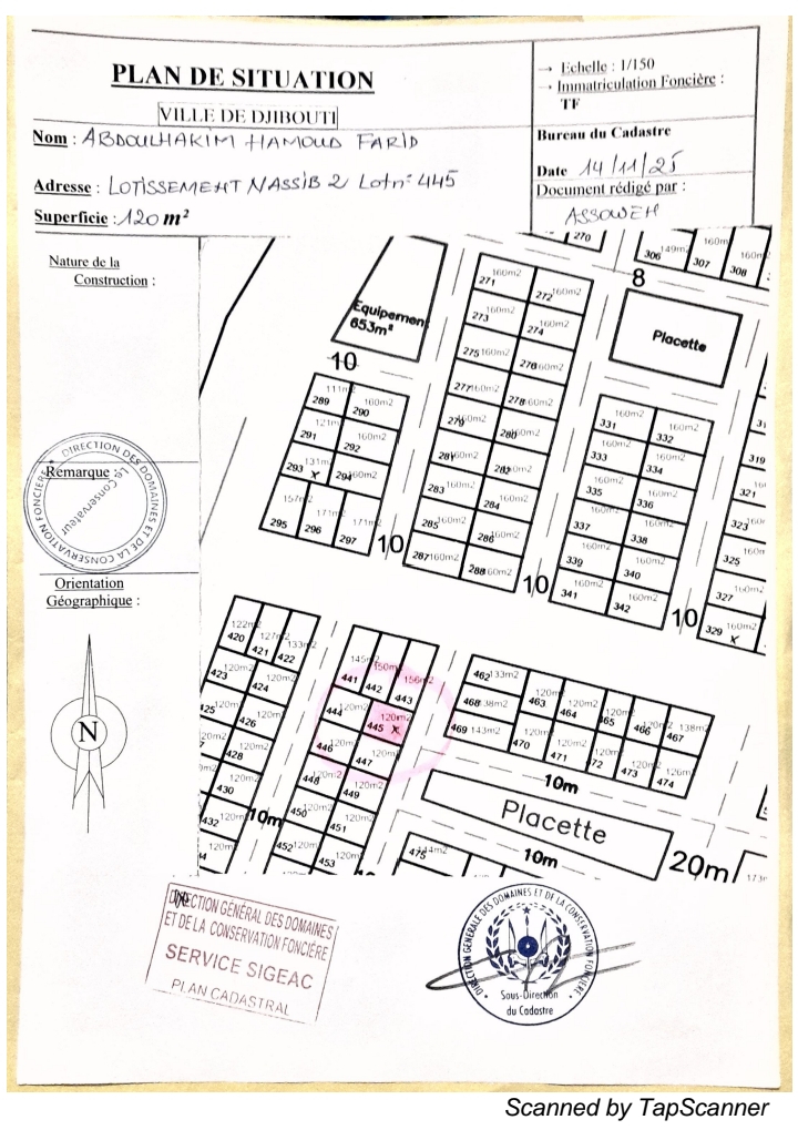 Terrain bien situé pour projet de construction ou investissement