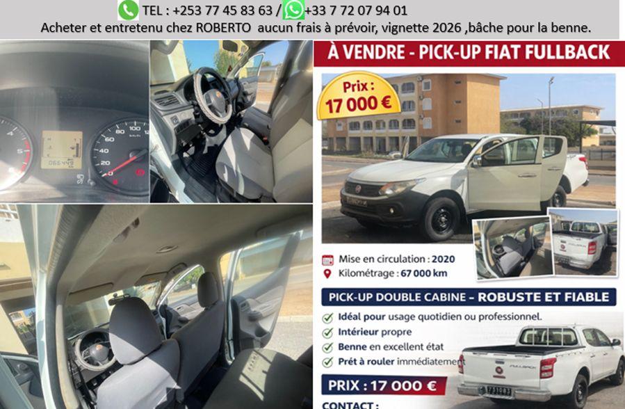 Pickup FIAT FULLBACK, excellent état, climatisation, bâche incluse