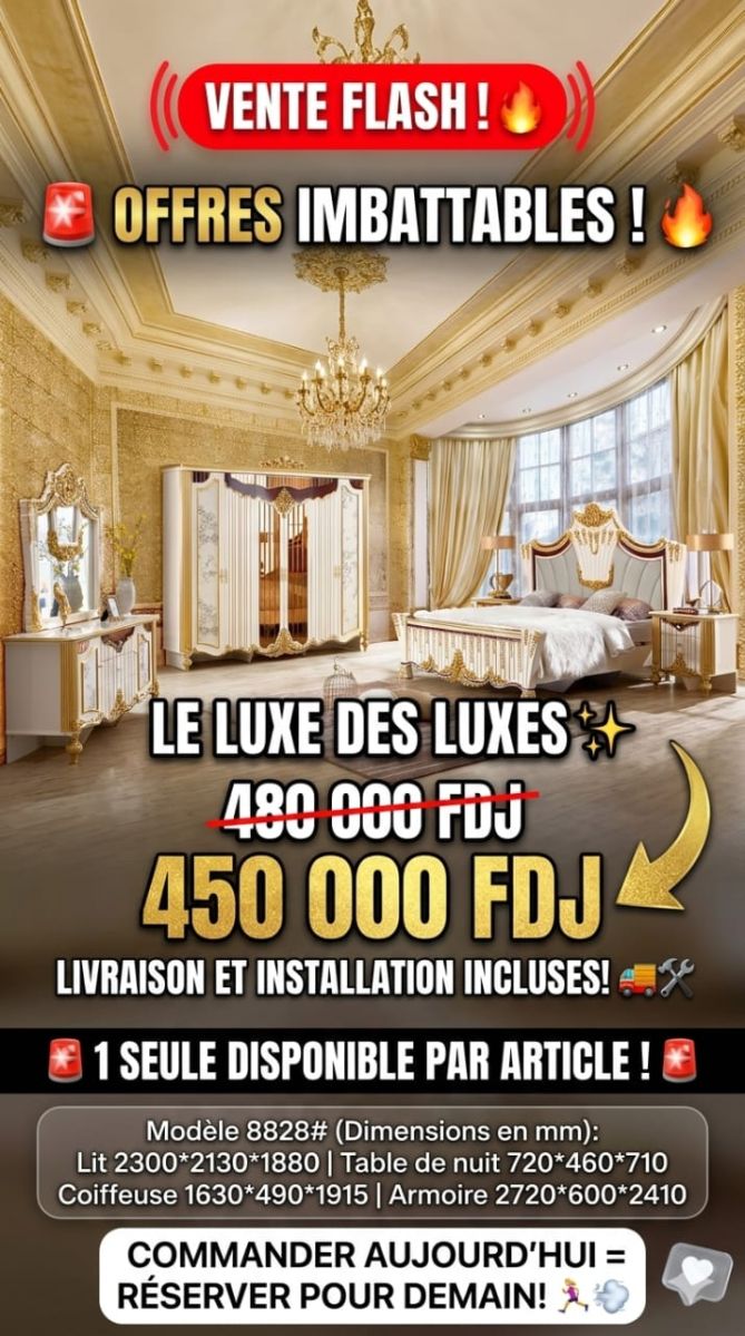 Chambres à coucher modernes complètes collection 2026