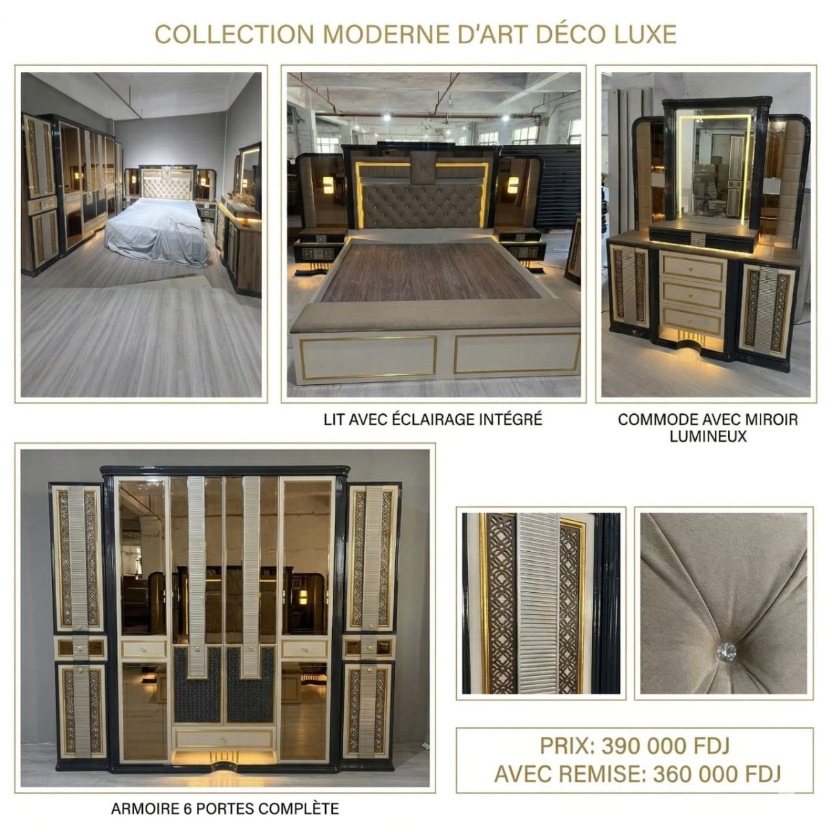 Chambres à coucher modernes complètes collection 2026