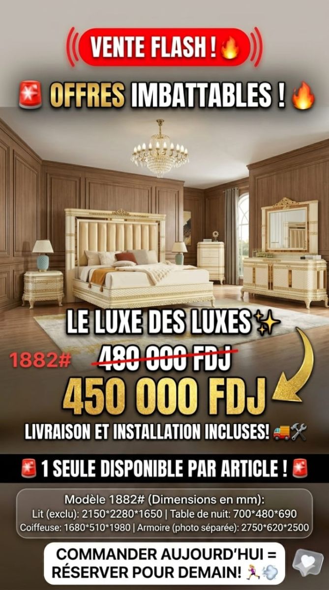 Chambres à coucher modernes complètes collection 2026