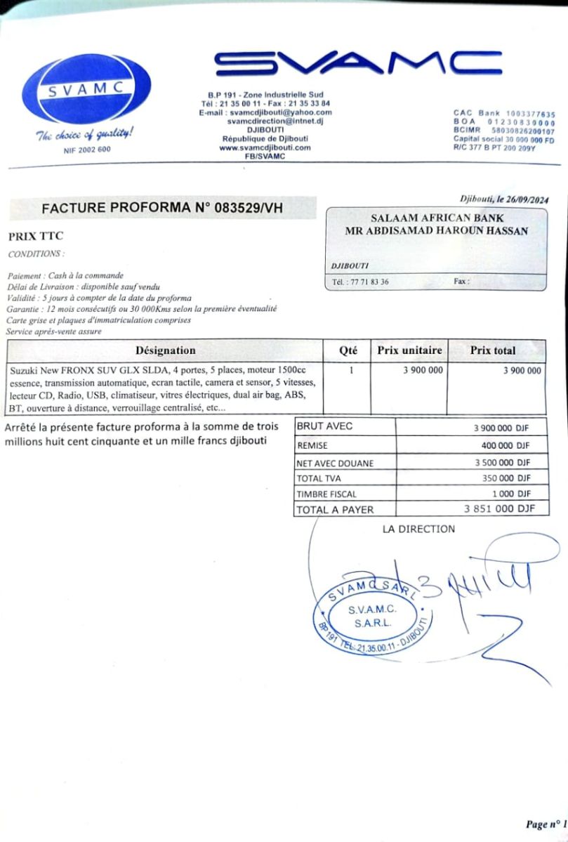 Suzuki New Fronx SUV GLX SLDA 2024, essence, 25 000 km, comme neuf