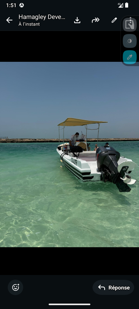 Barque srilankaise équipée, 115 CV, homologuée, avec remorque incluse