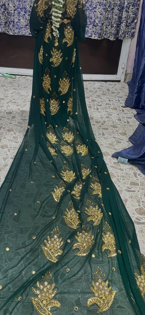 Boubou vert long pour mariage - à vendre