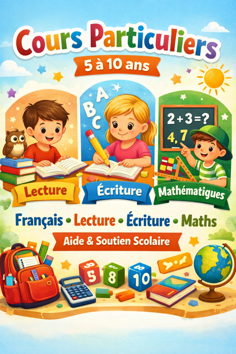 Cours de français pour enfants - Lecture et écriture