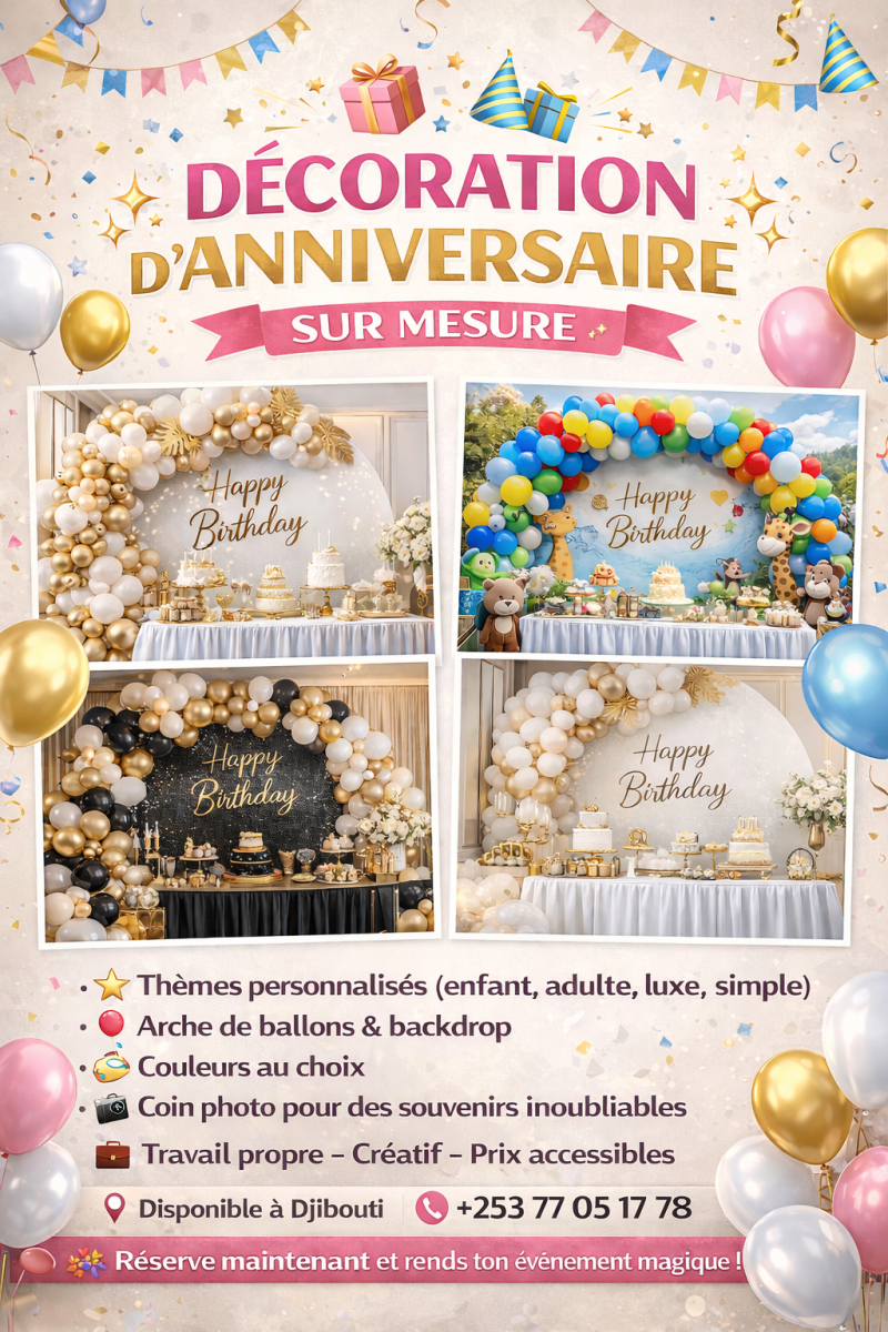 Décoration d\'anniversaire personnalisée