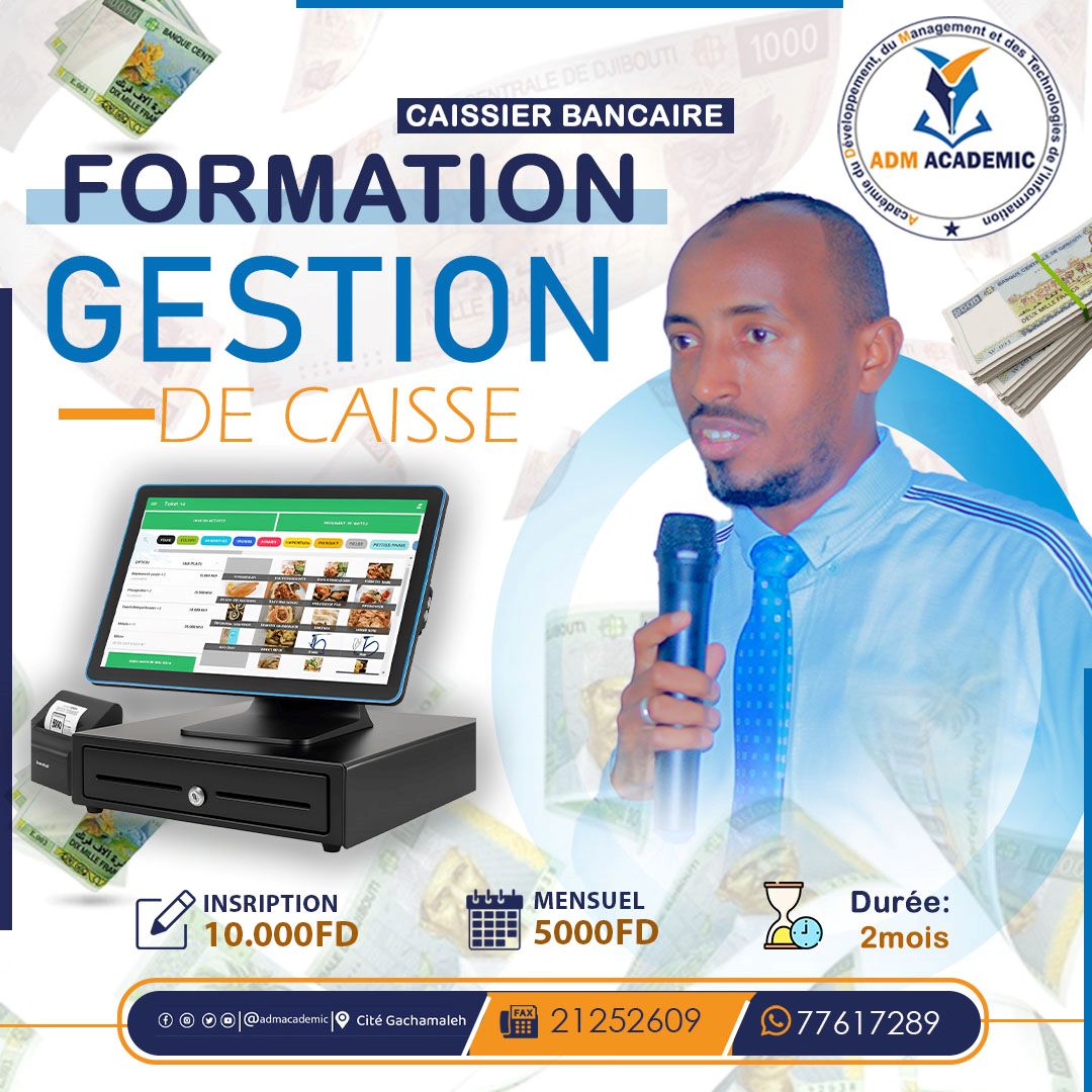Formation professionnelle en Gestion de Caisse Bancaire - ADM ACADEMIC