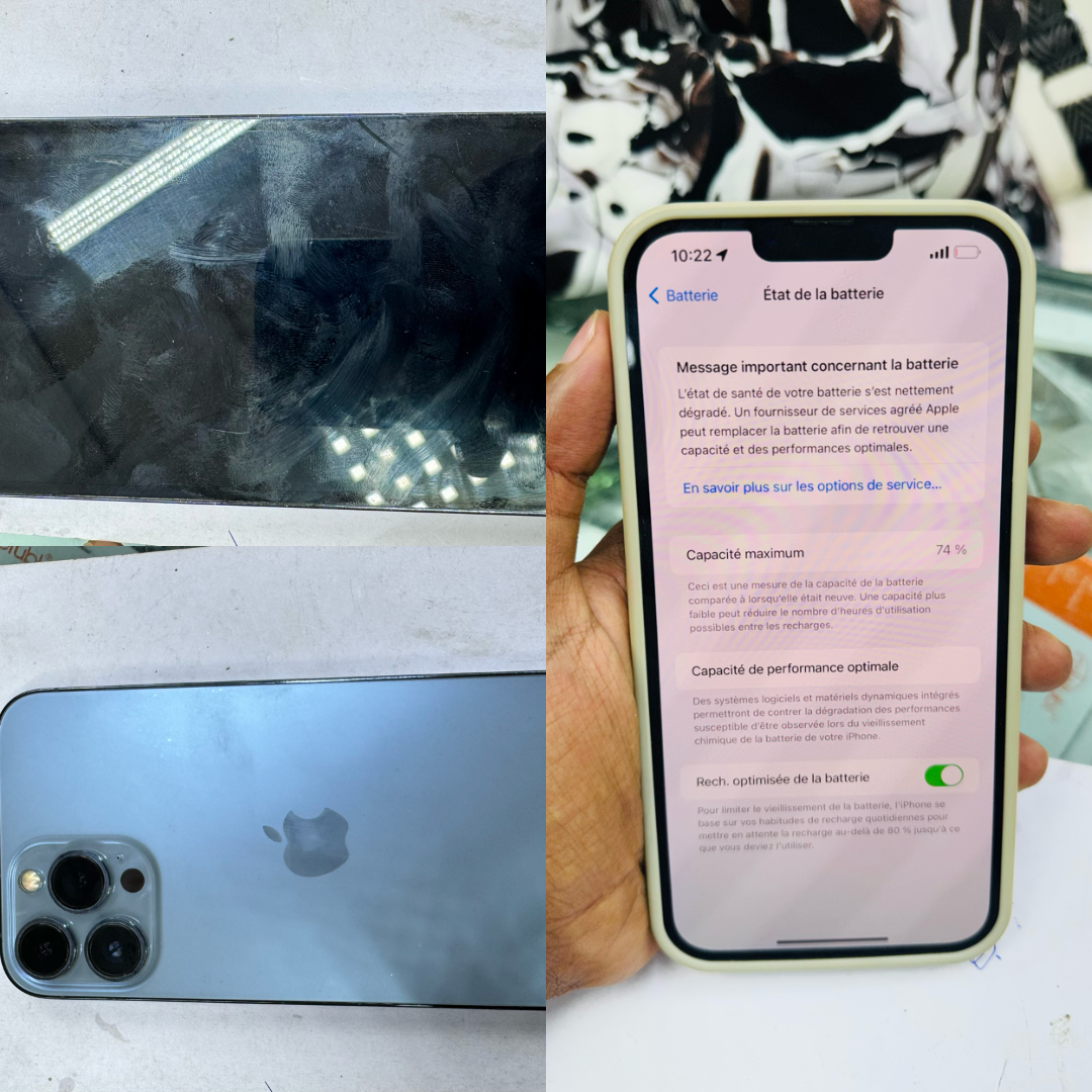 iPhone 13 Pro Max 128 Go en bon état, coque et chargeur inclus