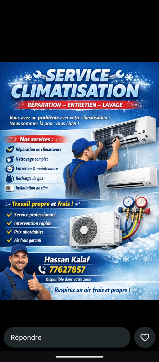 Service de lavage professionnel pour votre climatiseur