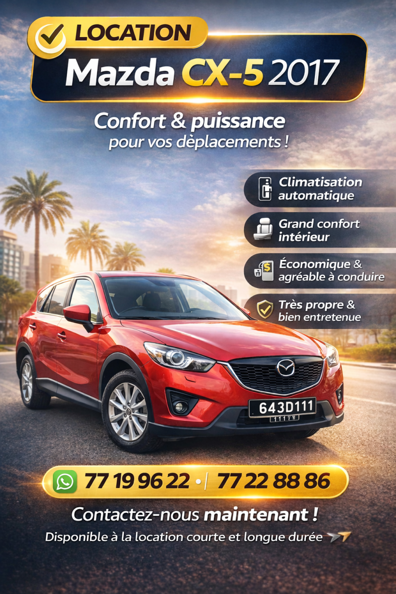 Mazda CX-5 2017, boîte automatique à louer, confortable et économique