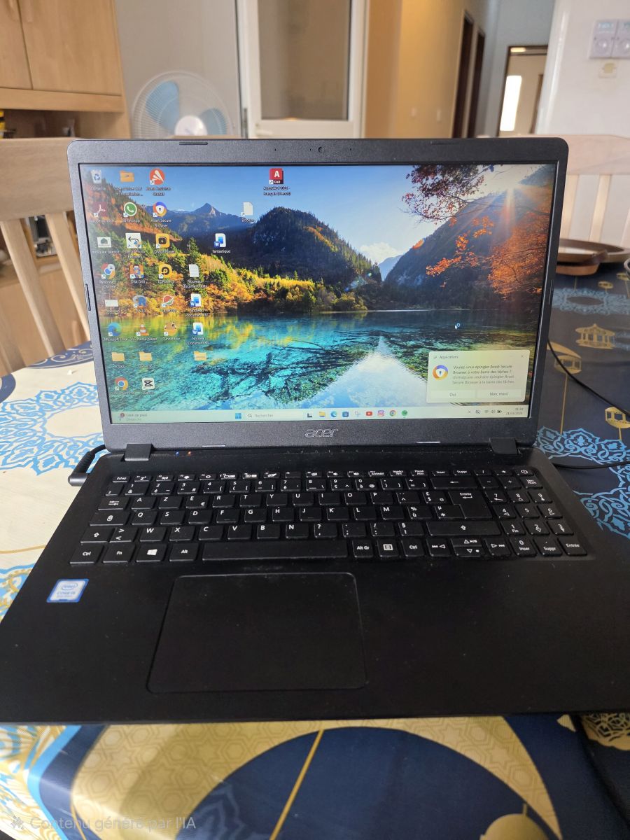 PC Portable Acer Aspire 3 A315 15.6 8Go RAM 1To HDD + 256Go SSD