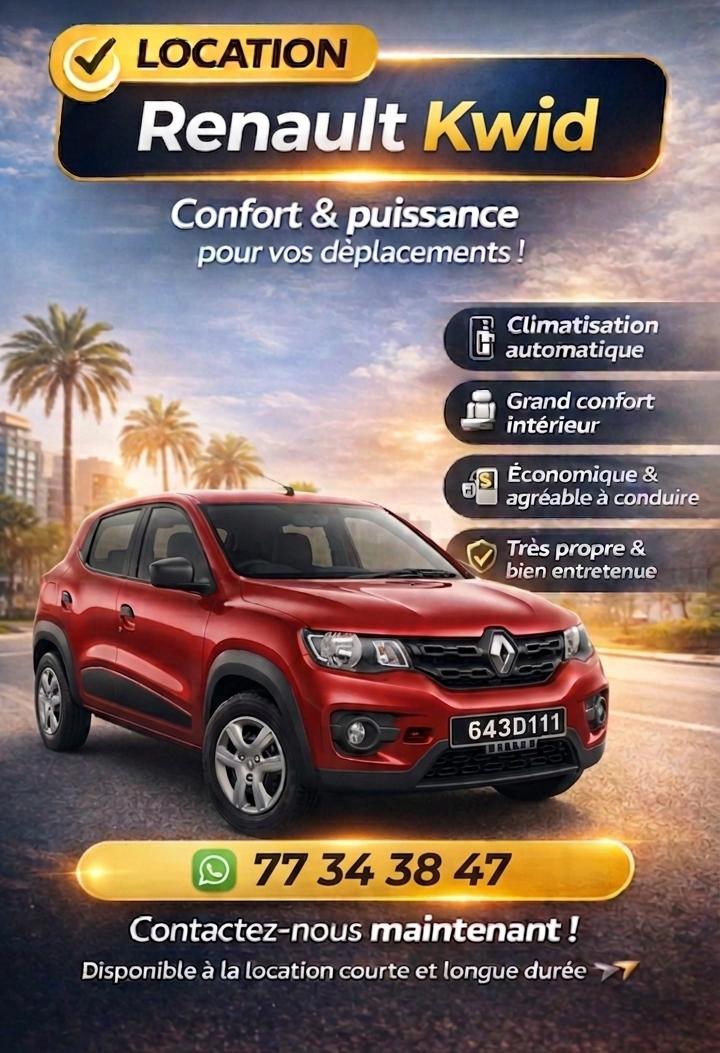 Renault Kwid Rouge, Boîte Manuelle, Confortable et Économique