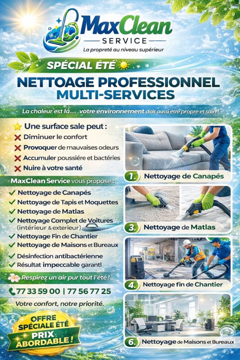 Service de nettoyage professionnel multi-services - MaxClean