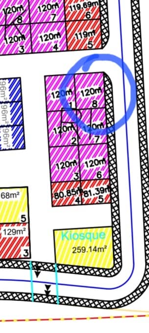 Terrain 120 m2 à Cité Nassib Phase 2