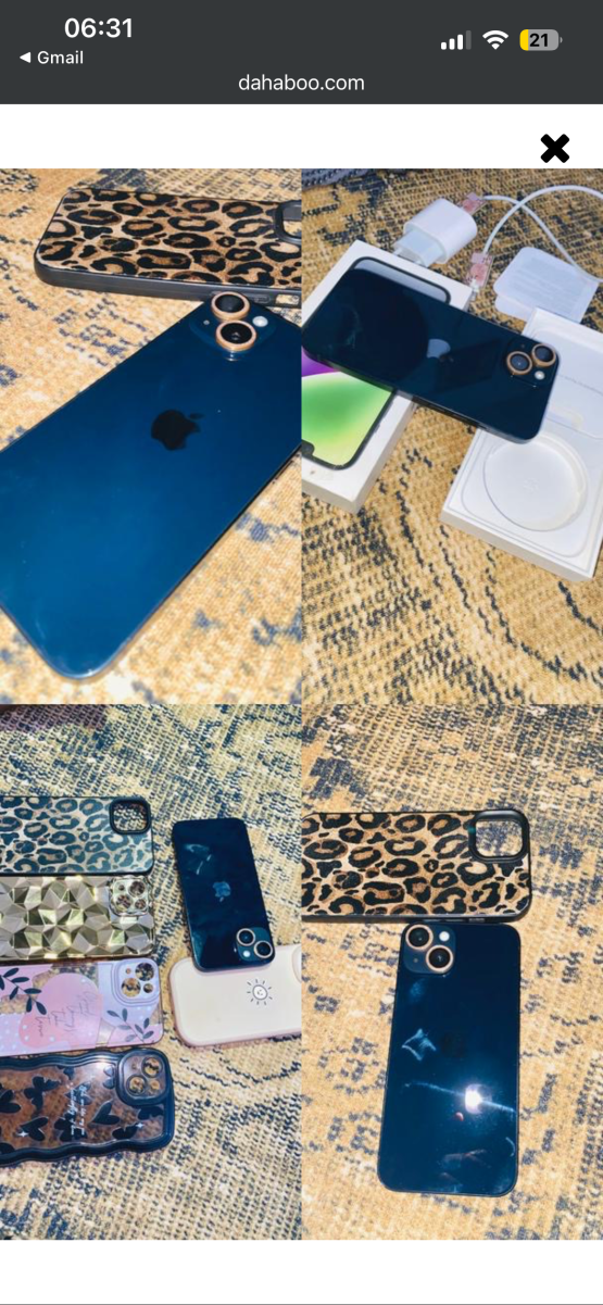 iPhone 14 128 Go Noir + 5 Coques de Protection