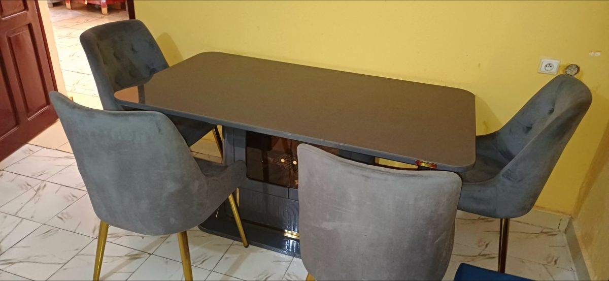 Salon complet et chambre à manger avec accessoires inclus