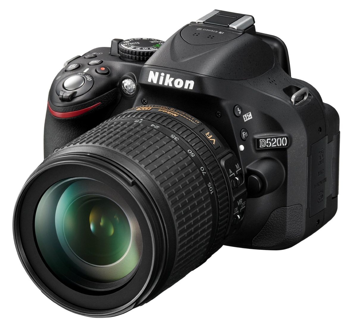Appareil photo Nikon D5200 avec sac, utilisé 2 ans