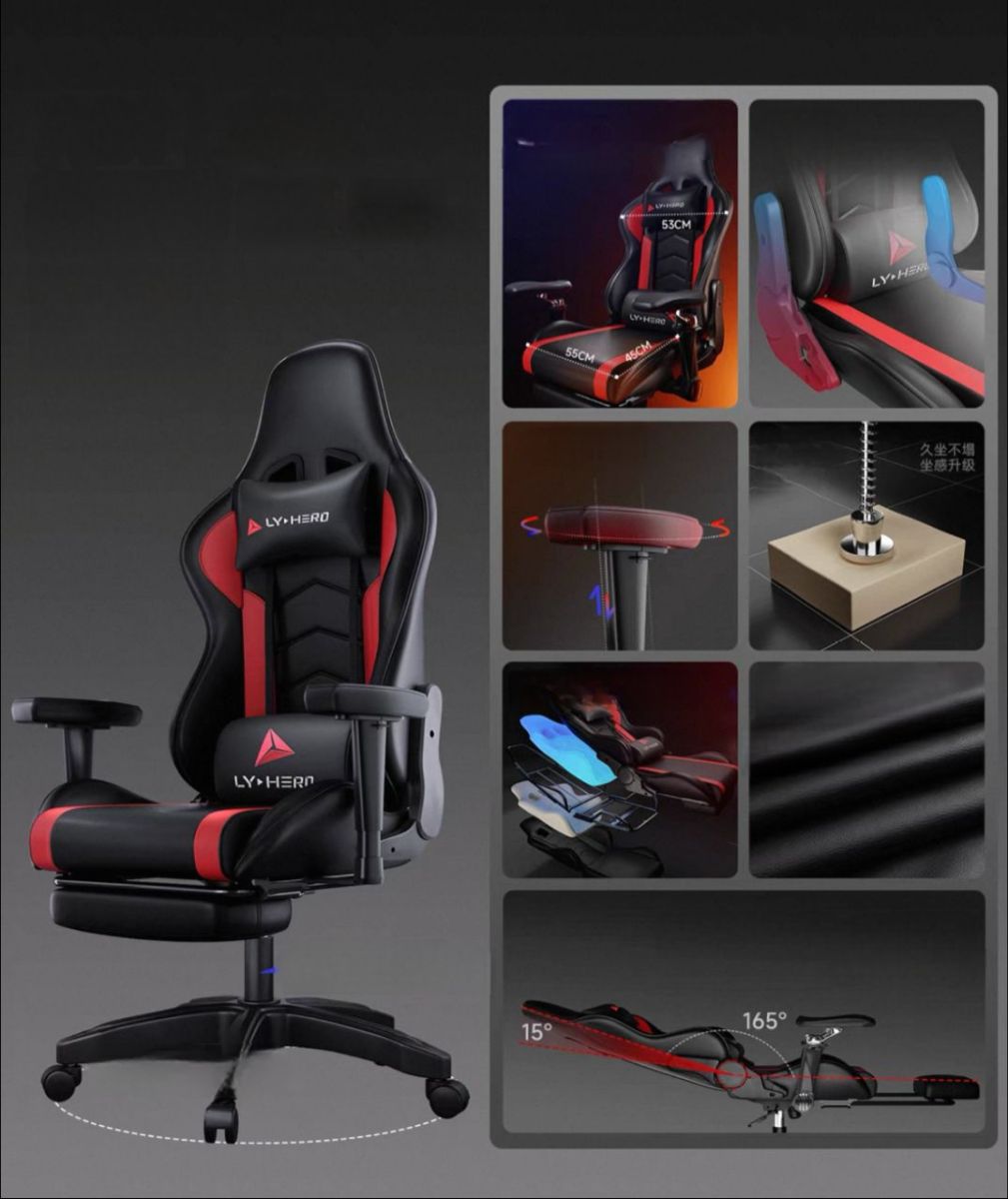 Chaise de gaming ergonomique design moderne et durable