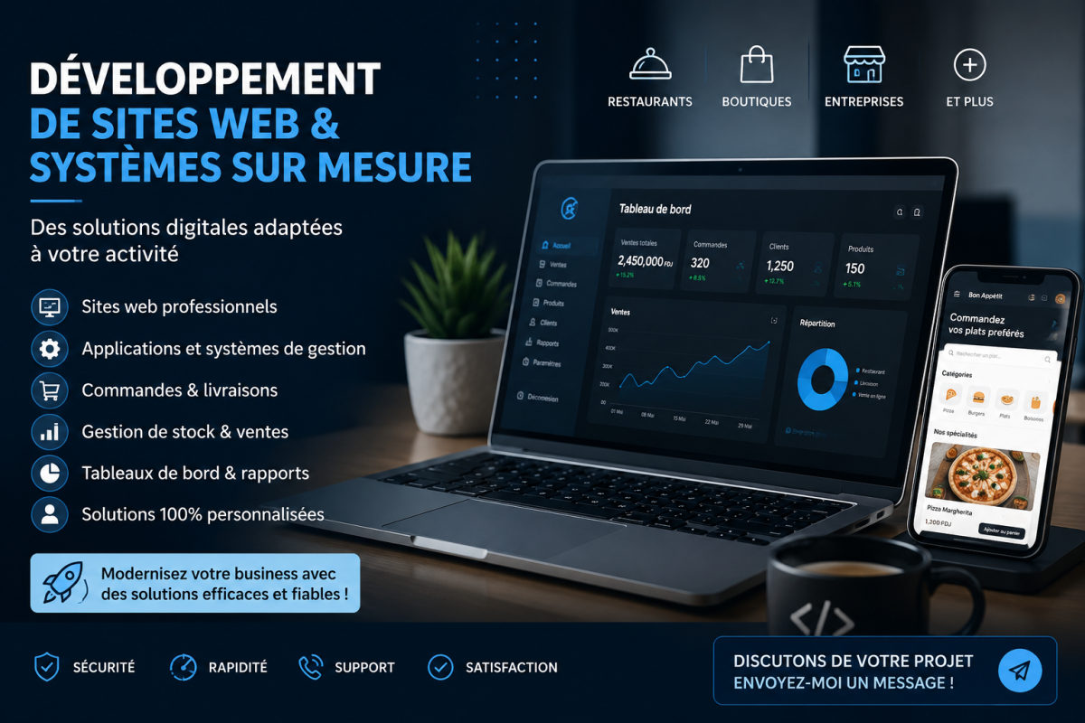 Développement de sites web et systèmes sur mesure