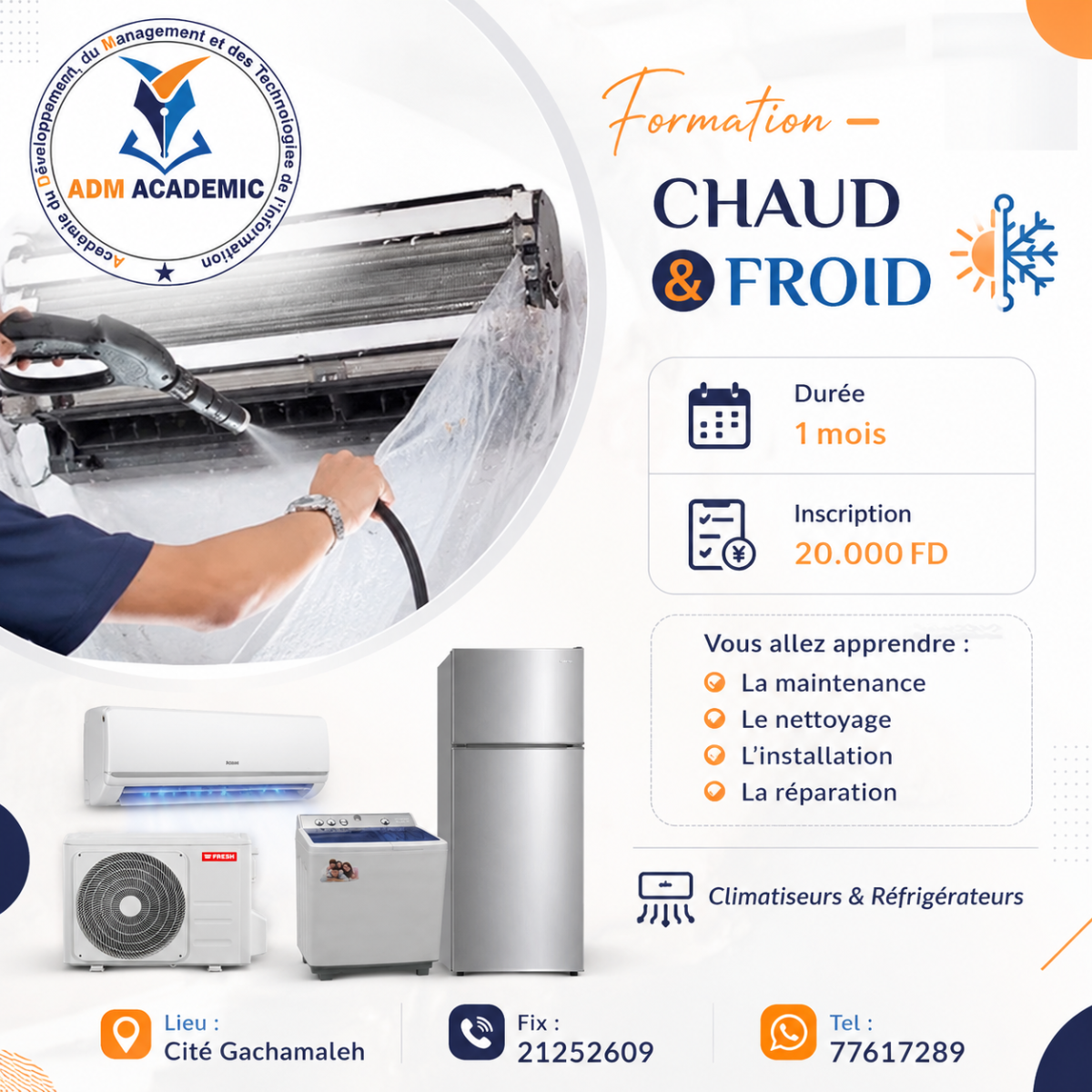 Formation technicien en climatisation et réfrigération pratique