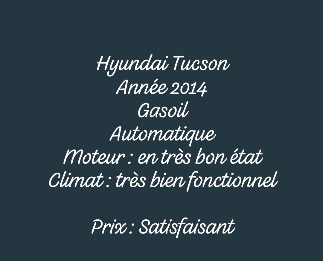 Hyundai Tucson en très bon état
