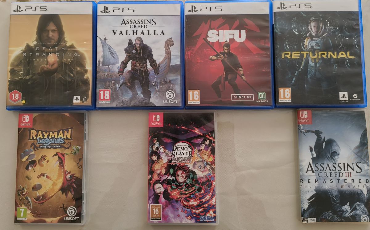 Jeux PS5 et Nintendo Switch en excellent état