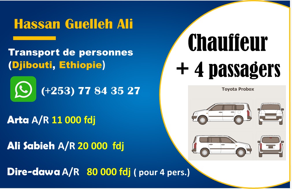 Transport de personnes sécurisé et économique vers Arta, Ali-Sabieh, Dire-Dawa