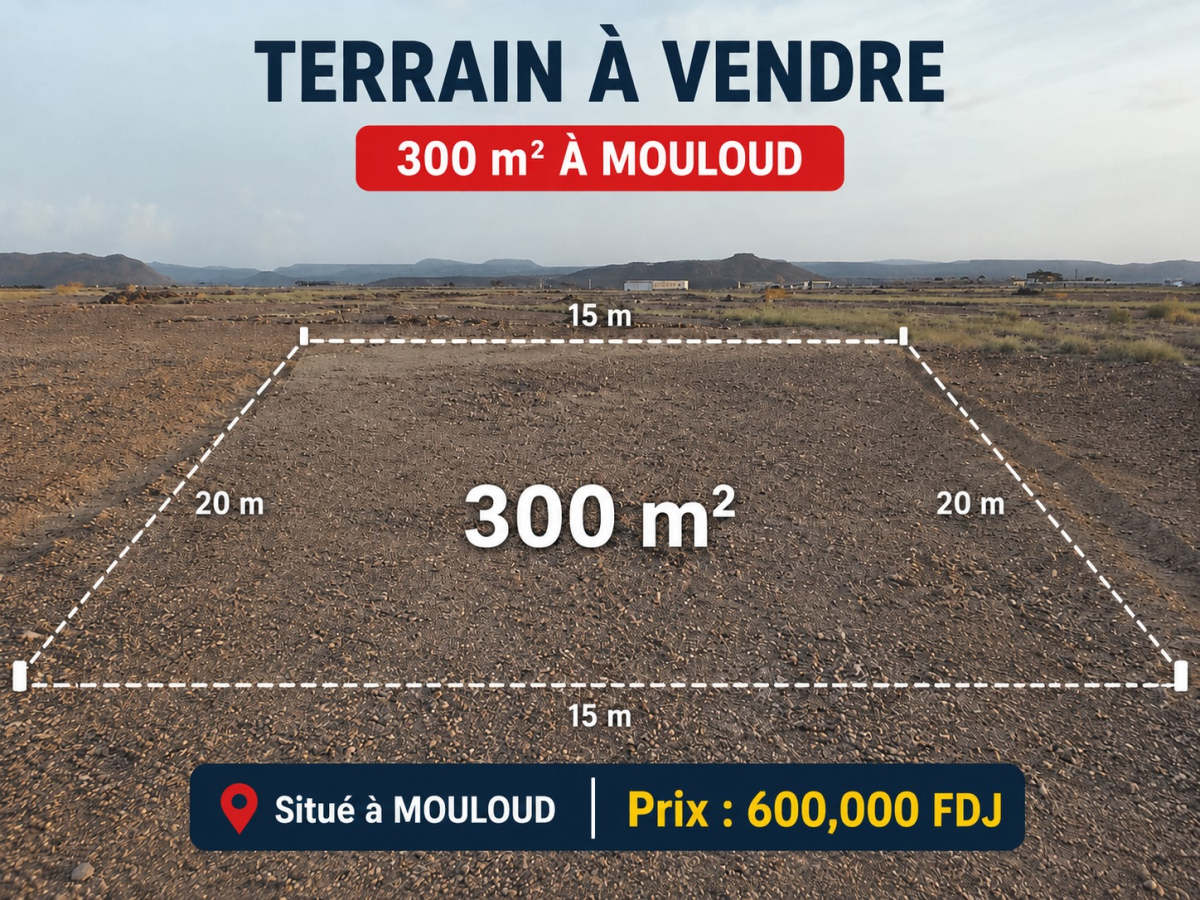 Terrain 300 m² idéal construction à Mouloud