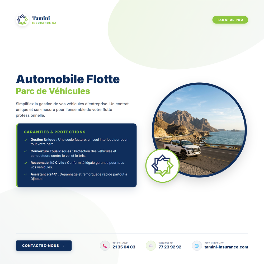Assurance Automobile Flotte Takaful – Tamini Insurance