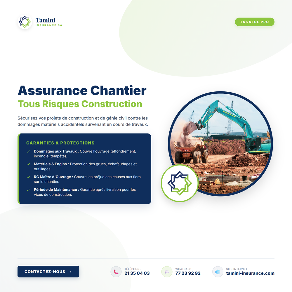 Assurance Chantier Takaful – Tamini Insurance
