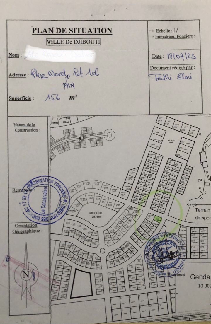 Terrain 156 m² avec titre foncier, emplacement stratégique à Cité Dagane