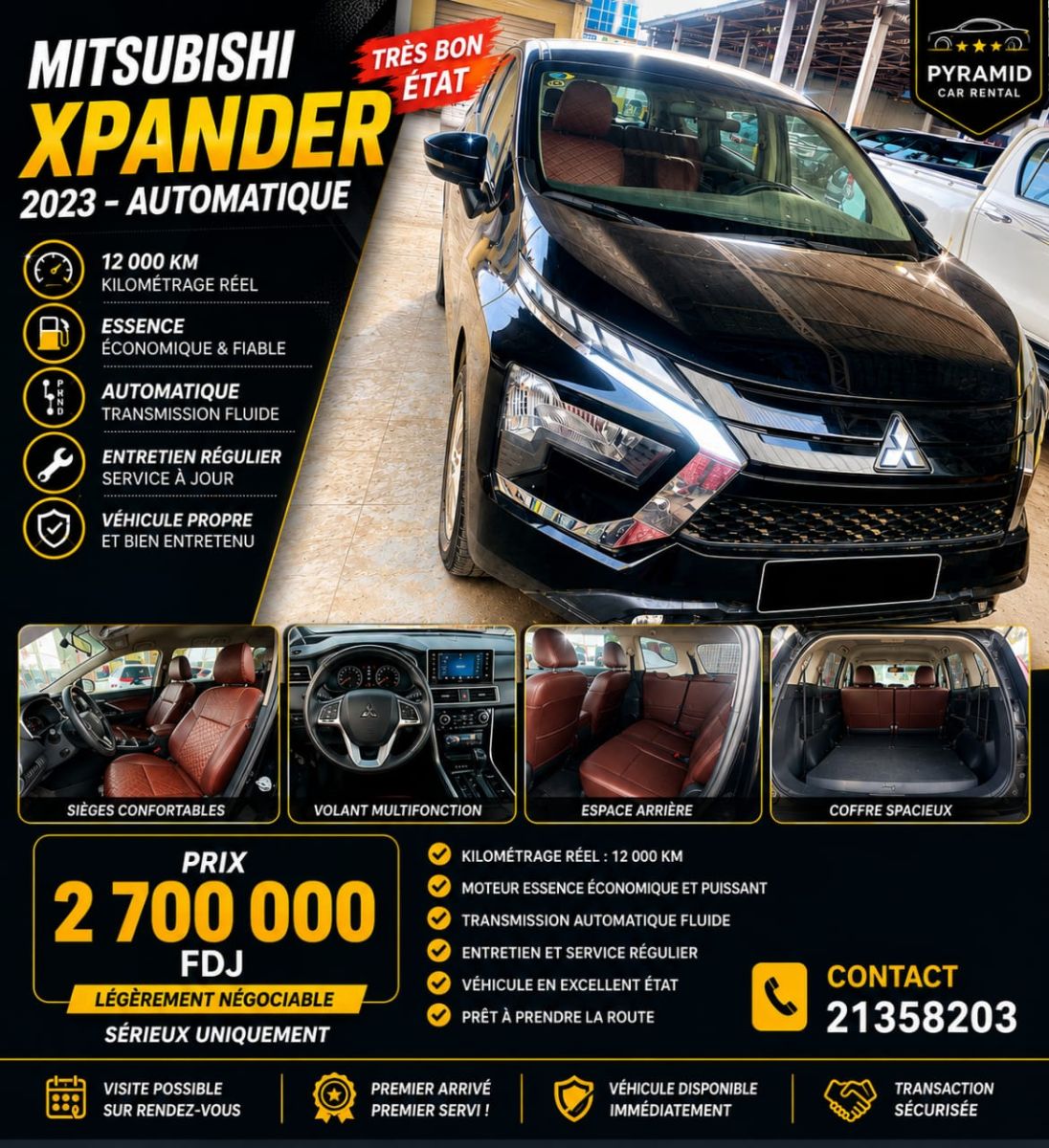 Mitsubishi Xpander 7 places 2023, essence, boîte automatique