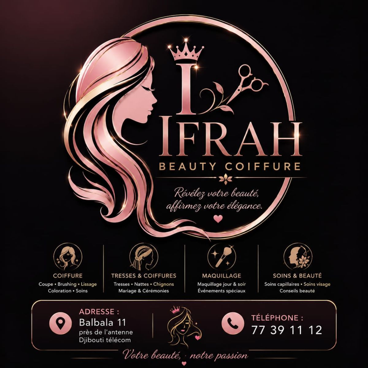 Salon de beauté professionnel spécialisé maquillage et coiffure